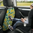 thumbnail image 5 of Cute Yellow Pear BackSeat Car Organiser, Waterproof Scratchproof Car Seat Protector with Pocket for Kids Dogs Pets, Kick Mat Back Seat Protector, 2 Pack Back Seat Cover, 5 of 5