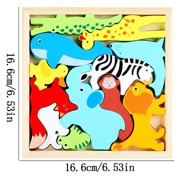 JEMOSTAT Wooden Blocks Puzzle Russian Blocks for Kids, Children's Puzzle Game Board Learning Education Montessori Toddler Puzzle Wooden Toys for Kids Birthday Party Gift