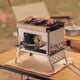 thumbnail image 1 of Estufa de carbón al aire libre de acero inoxidable Mini horno portátil estufas desmontable plegable ligero con bolsa para Camping senderismo Barbie Nuevos Originales, 1 of 9