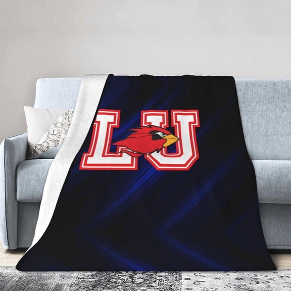 Lamar University Fleece Blanket, Very Soft Microfiber Flannel Blanket for Couch Warm and Cozy for All Seasons