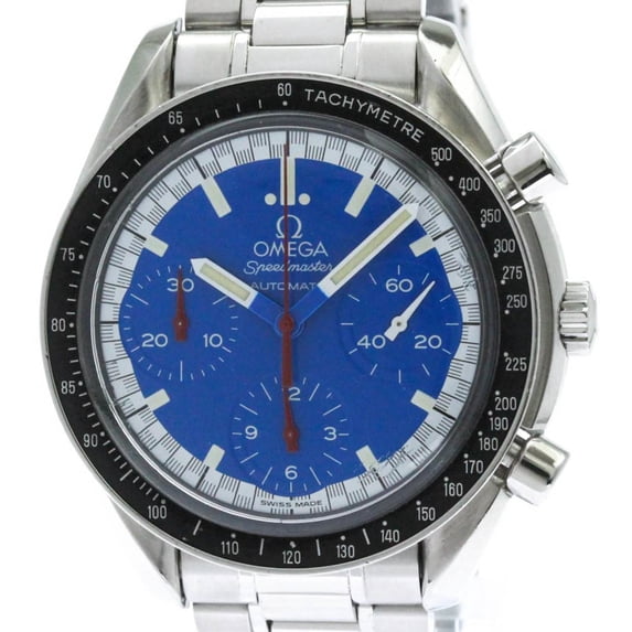 Pre-Owned OMEGA Speedmaster Michael Schumacher Blue Dial Watch 3510.81