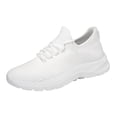 thumbnail image 2 of AUDeals Women Non Slip Sneakers, Breathable Lightweight Walking Shoes, Casual Shoes for Travel and Work (White, 6), 2 of 8