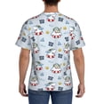 thumbnail image 3 of Vsdgher Swimming Shark Print Men's Dry Fit Mesh Athletic Shirts Moisture Wicking Tennis T-Shirt Tops, 3 of 9
