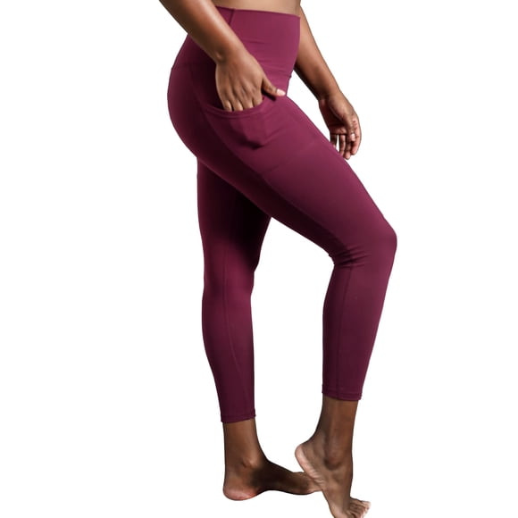 LUMANA Leggings Étanches pour Femmes : Bas de Contrôle de la Vessie - Leggings avec Poches Conçus avec Coussinets Anti-Fuites Intégrés pour Femmes, Entrejambe de 22 Pouces (Prune, 3X)