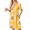 Floral Yellow, variant on Womens' Zipper Robe Short Sleeve Bathrobes Summer Sleepwear Soft Housecoat with Pockets Zip Up House Robes