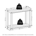 Furinno Pangkor Turn-N-Tube 2 Tier Wooden Side Table for Indoor and Outdoor Use with Square Poles, Nature/Black