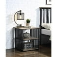thumbnail image 3 of ACME Zudora Wooden Nightstand with Shelves in Antique Oak and Black, 3 of 4