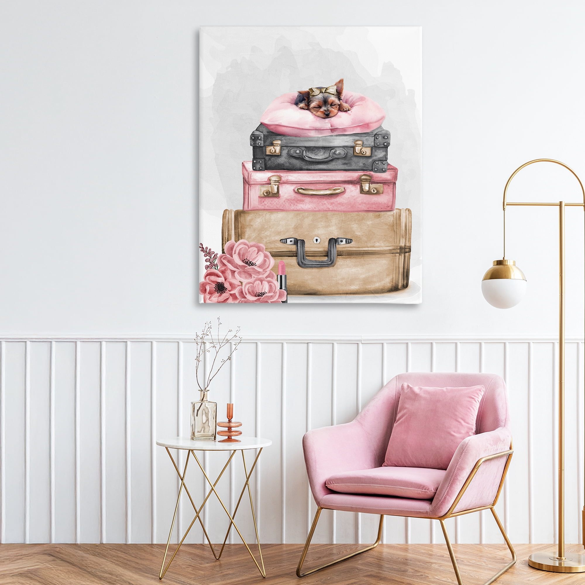 Stupell Industries Sleepy Pup Travel Canvas Wall Art, design by Kim Allen