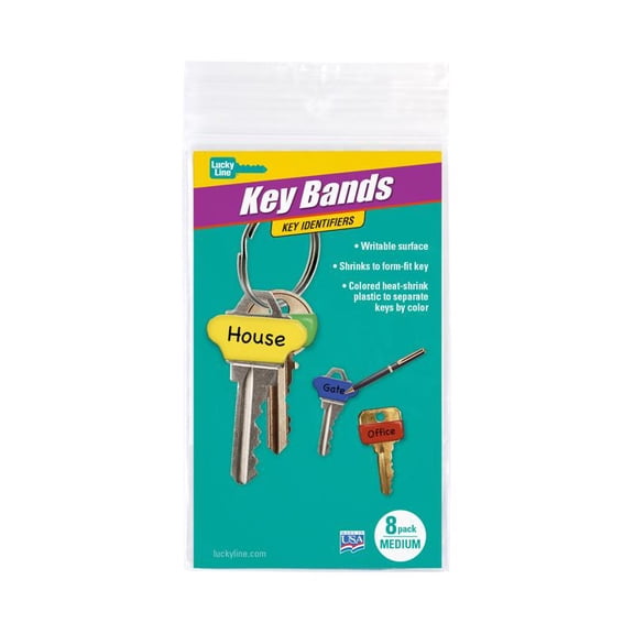 Key-Write 5409636 Lucky Line Plastic Key Sleeve, Assorted Color