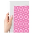 thumbnail image 4 of PinPix ArtToFrames 14x22 Custom Cork Bulletin Board Quatrefoil Pink   Poster Board Has a Fabric Style Canvas Finish, Framed in Satin White Frame (PinPix-283), 4 of 6