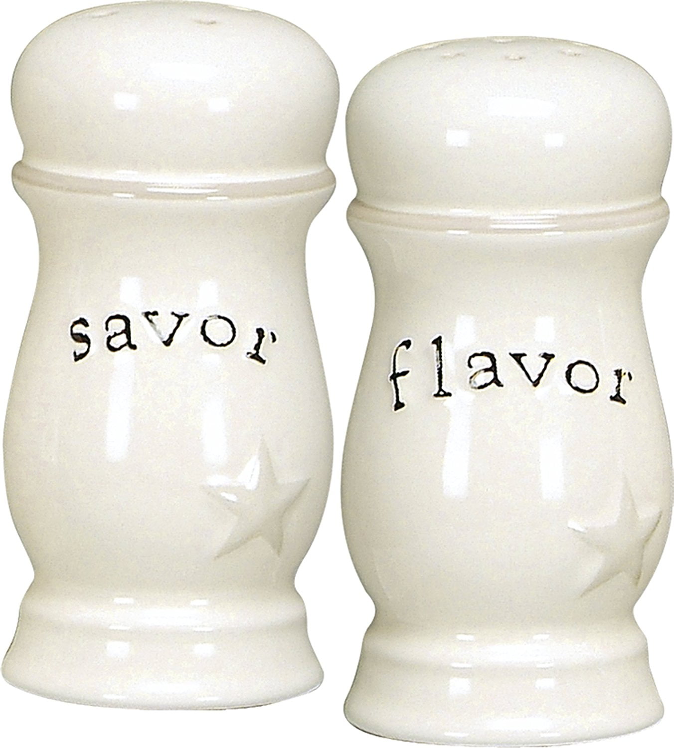Primitives by Kathy Word Expressions Salt and Pepper Shaker Set