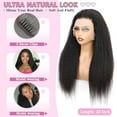 thumbnail image 4 of Kinky Straight Human Hair Wig 360 Lace Front Wigs Human Hair 180% Density Yaki Straight Human Hair Wig 20 Inch 360 Lace Frontal Wigs Human Hair for Women Natural Color, 4 of 4