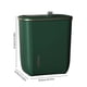 thumbnail image 3 of Fiudx Ofertas relámpago Bote de basura de cocina pequeño de 2,4 galones con tapa Bote de basura colgante de 9 litros para puerta de gabinete de cocina Contenedor de desechos de alimentos para encimer, 3 of 7