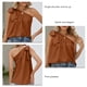thumbnail image 5 of Blusa sin mangas con pajarita, marrón claro, corte holgado para mujer, talla XL, estilo veraniego sofisticado, 5 of 6