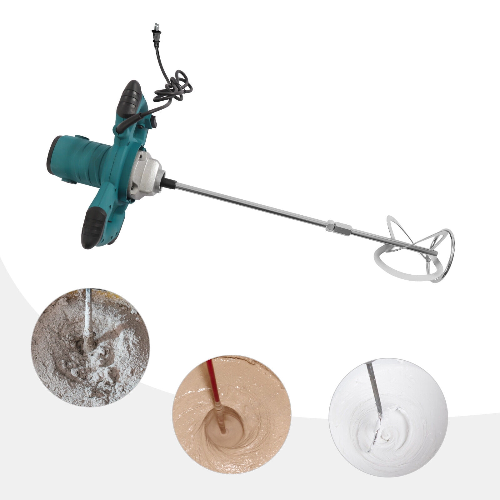 Concrete Mixer, 2100W Portable Electric Mud Mixer for Mixing mortar ,6 Speed Adjustable Paint Mixer, Handheld Cement Mixer