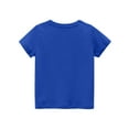 thumbnail image 4 of WTOBBY Toddler Girls Short Sleeve Independence Day Small Print T-Shirt Top - Casual Kids Shirt for Patriotic Fun and Everyday Wear,Blue 160, 4 of 5