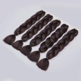 thumbnail image 3 of Chocolate Brown-4# Trenza Hebras de Cabello,Extensión de Cabello Trenza de 24",5 Paquetes de Hebras Trenzadas Africanas,Extensión de Cabello de Fibra Sintética para Torcedura de Ganchillo, 3 of 5