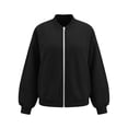 thumbnail image 5 of HAiming Corduroy Jackets for Women Long Sleeve Full Zip Solid Color Casual Jackets Fall Winter Going out Jackets, 5 of 6