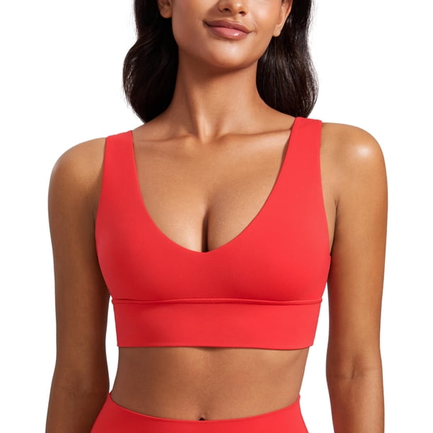 Top Deportivo CRZ YOGA Butterluxe Sin Aros con Espalda en U Rojo L