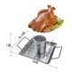 thumbnail image 3 of Asador de pollos para barbacoa, soporte para cerveza y vino, con lata de cerveza, bandeja para asar a la parrilla, parrilla para horno de cocción B, color plateado, 3 of 5