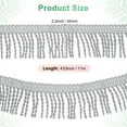 thumbnail image 3 of Uxcell 1 Count Curtain Fringes Fringe Trim for Sofa Clothes Grey 12 Yards, 3 of 6