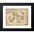 thumbnail image 2 of Pietro Jacopo Palmieri 18x14 Black Modern Framed Museum Art Print Titled - Trompe-L’Oeil Exercise; Prints on a Table Top (1766), 2 of 5