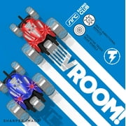 SHARPER IMAGE Thunder Tumbler Toy RC Car for Kids, Remote Control Monster Spinning Stunt Mini Truck for Girls and Boys, Racing Flips and Tricks with 5th Wheel, 27 MHz RED