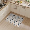 thumbnail image 2 of ODIKA 3'x5' Blue Beige Modern Abstract Geometric Washable Accent Rug Contemporary Minimalist Dotted Motif Design Pet Friendly, Non-Shedding Mat for Bedside, Nursery Room, 2 of 7