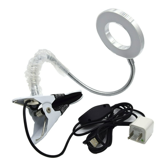 Lámpara De Tatuaje LED, Lámpara De Clip De LED ángulo Ajustable De Doble Color CARGA USB Para Alargamiento De Pestañas