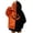 Orange_d, variant on Women Halloween Hoodies Oversized Flannel Pumpkin Long Sleeve Sweatshirts with Pockets Devil Expression Printing Funny Halloween Costumes