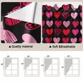 thumbnail image 2 of Valentine's Day Kitchen Window Curtains, Swag Curtains Valance for Bedroom Living Room Bathroom, Love Heart Modern Abstract Art Romantic Rod Pocket Window Curtain Block Drapes 2 Panels 36"x36", 2 of 5