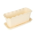 thumbnail image 2 of Weavy Edge Plastic Flower Pot Garden Plant Grow Container (With Holder), 2 of 10