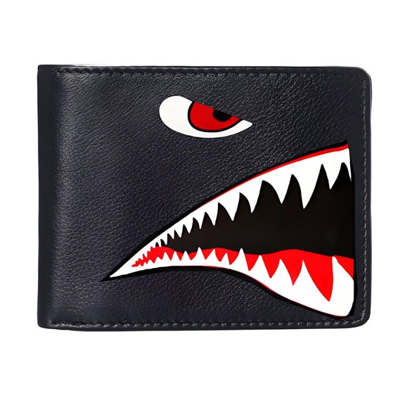Billetera WRLDMCWLQ para hombre de PU con clip para billetes y monedero