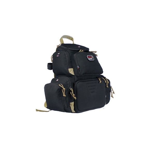 GPS The Handgunner Backpack, Nylon, Black/Tan