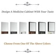 thumbnail image 4 of Fine Fixtures  Dakota Collection Bathroom Medicine Cabinet White / Teak Shelf, 4 of 5