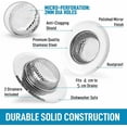 thumbnail image 2 of Cribun Kitchen Sink Strainer Basket 2 Pack Stainless Steel Rust Proof Sink Drain Strainer 2.8 inch Large Wide Rim Fine Mesh Anti-Clogging Drain Screen/Cover/Catcher for Most Kitchen Sink Drains, 2 of 5