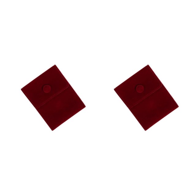 Kearding Bolsa de joyería Bolsa de almacenamiento Bolsa de embalaje Bolsas de regalo A prueba de polvo Multiuso Atractivo Monedero Vino Vino rojo 8*10 CM 2piezas
