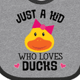 thumbnail image 4 of Inktastic Duck Lover Cute Girls Girls Baby Bib, 4 of 4