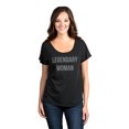 thumbnail image 2 of Thread Tank Legendary Woman Women's Fashion Relaxed Slouchy Dolman T-Shirt Tee Heather Black Small, 2 of 4