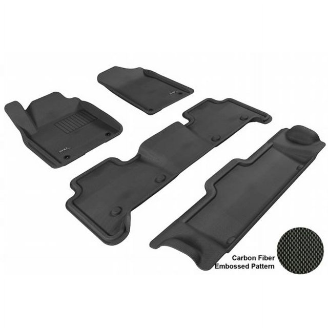 3D MAXpider L1IN01601509 INFINITI QX56 2011-2013 KAGU BLACK R1 R2 R3 Floor Mat