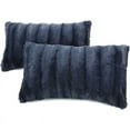 thumbnail image 4 of Cheer Collection Faux Fur Square Decorative Pillow 18x18 (Set of 2), 4 of 27