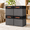 Gray / Black-Cube - 11"x11"x11", variant on Storblarge Fabric Baskets For Shelves 3 Pack Decorative Linen Closet With Handles Organizing Shclothes Home Office 15x11x9.5inche