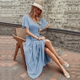 thumbnail image 4 of adviicd Robes pour Femmes Robe d'Été 2024 Décontractée Col en V Sans Manches Mode Ample Robe de Plage Robe d'Été BU2,TG, 4 of 5
