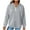 Grey, variant on Dyfzdhu Half Zip Sweatshirts Women Solid Quarter Zip Up Hoodies Pullover Fall Winter Oversized Tops