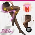 thumbnail image 3 of Flawless Legs Fake Translucent Warm Plush Lined Elastic Tights, 3 of 14