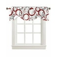 thumbnail image 2 of Geometric Paint Circles Red Short Window Curtain Adjustable Tie Up Valance for Living Room Kitchen W, 2 of 5