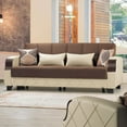 thumbnail image 2 of Ottomanson Luna Sofa Bed with Storage 74", Dark Brown Microsuede, 2 of 7