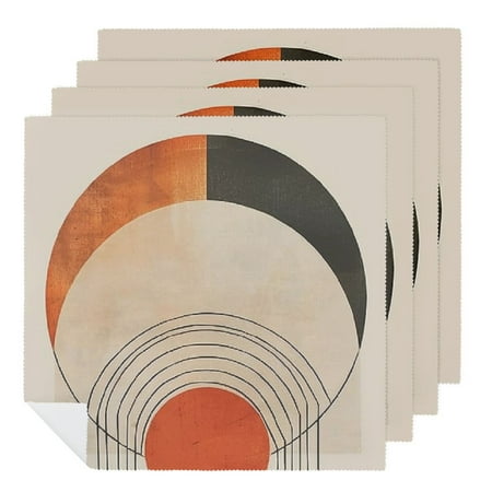 

Facannap Bauhaus Sun Cloth Napkins for Hotel Home Banquet Table Decoration Washable Napkins - Set of 6 4 PCS