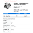 thumbnail image 2 of Alternator 1 - Compatible with 2005 - 2010 Scion tC 2.4L 4-Cylinder 2006 2007 2008 2009, 2 of 2