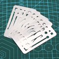 thumbnail image 4 of Erasing Shield, Ultra-thin 10Pcs Engineering Drawing Template Ruler, Enthusiast For Beginner Stainless Steel,Transparent,Orange, 4 of 8